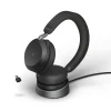 Jabra Evolve2 75 - Micro-casque stéréo sans fil pour MS avec base, Bluetooth, USB-C, noir
