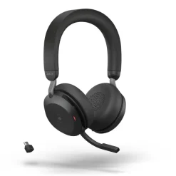 Jabra Evolve2 75 - Micro-casque stéréo sans fil pour MS, Bluetooth, USB-C, noir