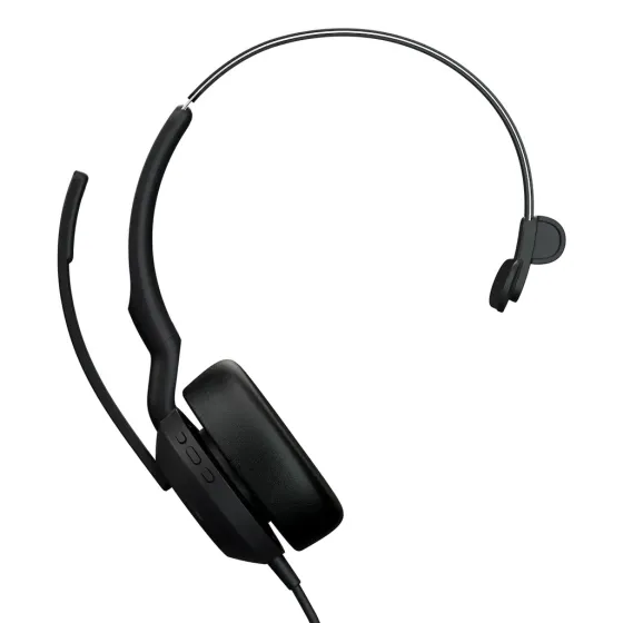 Jabra Evolve2 50 - USB-A/USB-C - Micro-casque filaire mono certifié pour les plateformes UC | sans BT