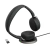 Jabra Evolve2 65 Flex Link380a MS Stereo - Micro-casque stéréo sans fil avec USB-A - certifié pour Microsoft Teams, socle de chargement inclus