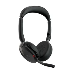 Jabra Evolve2 65 Flex Link380a UC Stereo - Micro-casque stéréo sans fil avec USB-A pour plateformes UC, chargeur inclus