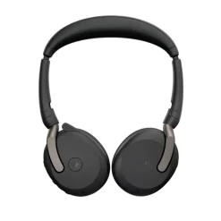 Jabra Evolve2 65 Flex Link380a UC Stereo - Micro-casque stéréo sans fil avec USB-A pour plateformes UC, chargeur inclus
