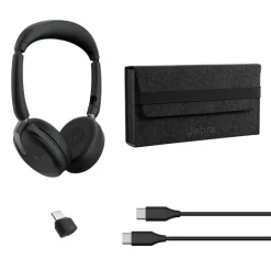 Jabra Evolve2 65 Flex Link380c MS Stereo - Micro-casque stéréo sans fil avec USB-C - certifié pour Microsoft Teams
