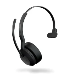 Jabra Evolve2 55 Link380a MS Mono - Micro-casque mono sans fil avec USB-A certifié pour Microsoft Teams, socle de chargement inclus