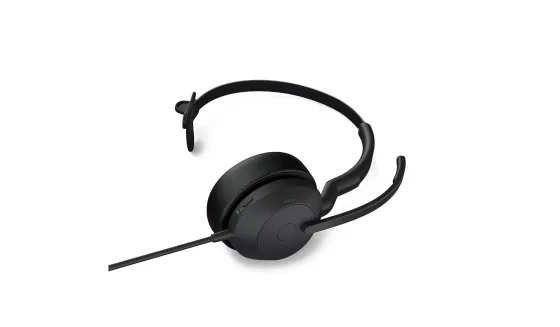 Jabra Evolve2 50 Link380a MS Mono - Micro-casque mono filaire avec USB-A certifié pour Microsoft Teams