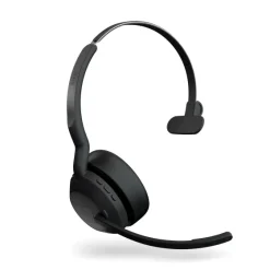 Jabra Evolve2 55 Link380a MS Mono - Micro-casque mono sans fil avec USB-A certifié pour Microsoft Teams, chargeur inclus