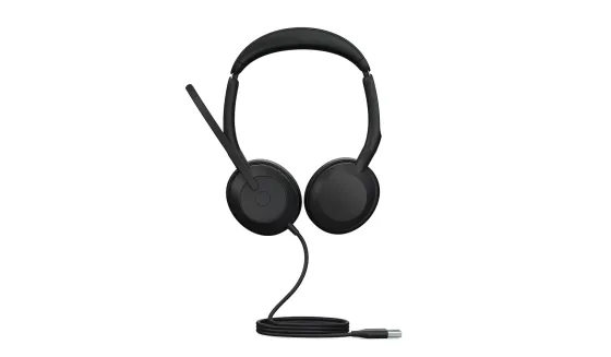Jabra Evolve2 50 Link380a MS Stereo - Micro-casque stéréo filaire avec USB-A certifié pour Microsoft Teams