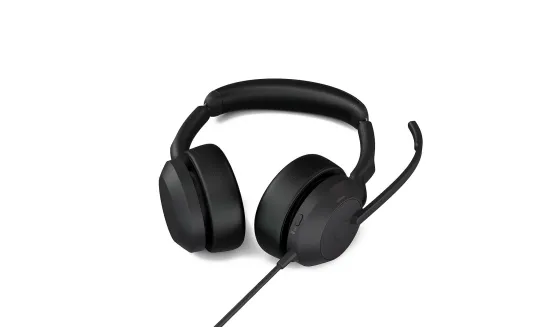 Jabra Evolve2 50 Link380a MS Stereo - Micro-casque stéréo filaire avec USB-A certifié pour Microsoft Teams