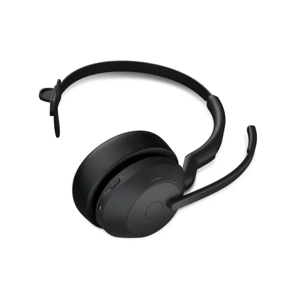 Jabra Evolve2 55 Link380a UC Mono - Micro-casque mono sans fil avec USB-A socle de chargement inclus
