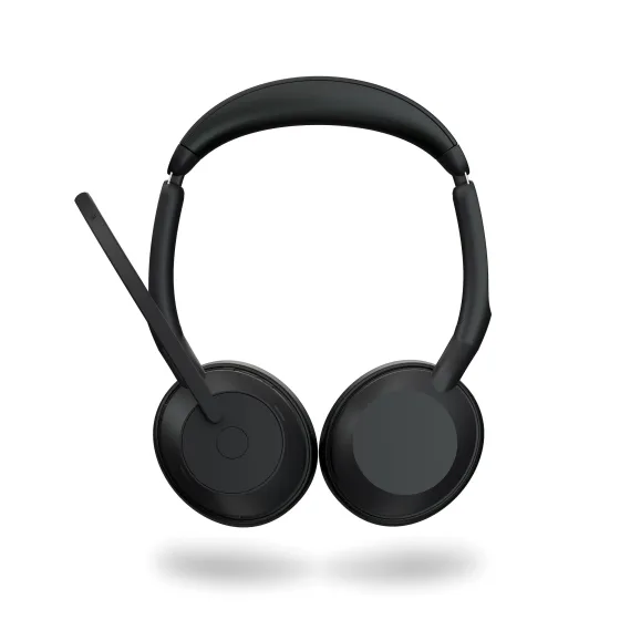 Jabra Evolve2 55 Link380a UC Stereo - Micro-casque stéréo sans fil avec USB-A socle de chargement inclus
