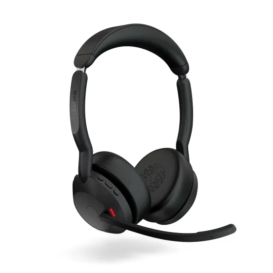 Jabra Evolve2 55 Link380c UC Stereo - Micro-casque stéréo sans fil avec USB-C, socle de chargement inclus