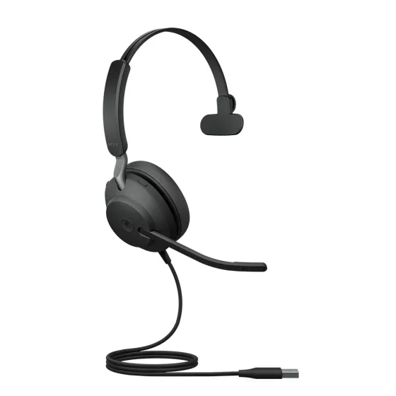 Jabra Evolve2 40 SE - Micro-casque mono filaire USB-A certifié pour Microsoft Teams