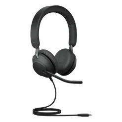 Jabra Evolve2 40 SE - Micro-casque stéréo filaire certifié pour UC, avec USB-C, câble d'extension inclus