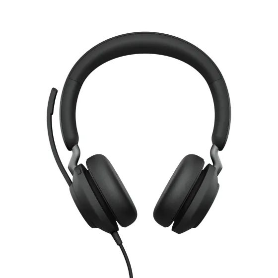 Jabra Evolve2 40 SE - Micro-casque stéréo filaire certifié pour UC, avec USB-C, câble d'extension inclus