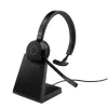 Jabra Evolve 65 TE - Bluetooth, USB-A - Micro-casque stéréo sans fil certifié pour MS Teams | avec station de travail