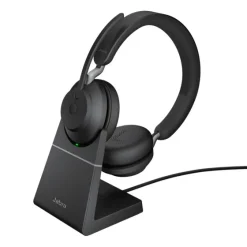 Jabra Evolve2 65 USB-A MS - Micro-casque Stéréo avec base pour Microsoft Teams, noir