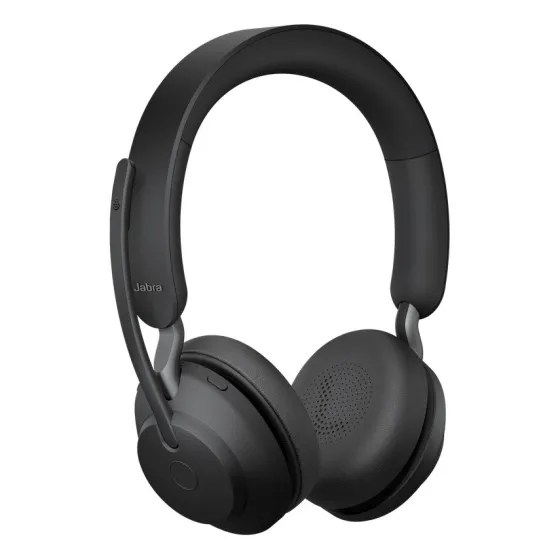 Jabra Evolve2 65 USB-C MS - Micro-casque stéréo avec station de charge pour Microsoft Teams, noir