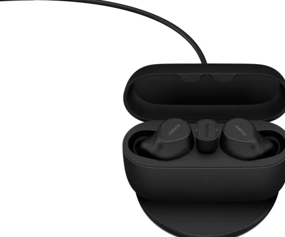 Jabra Evolve2 Buds Écouteurs Bluetooth intra-auriculaires - USB-C - certifiés pour Microsoft Teams, Wireless Charging Pad