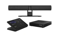 Jabra Système PanaCast 50 Room System 2 comprenant une barre vidéo PanaCast 50, un ordinateur Lenovo ThinkSmart Core Gen 2 et un contrôleur IP