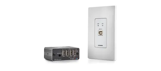 Kit d’extension mural Kramer WP-2UT/R-KIT/US-D(W) USB 2.0 sur CAT à portée étendue