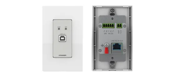 Kit d’extension mural Kramer WP-2UT/R-KIT/US-D(W) USB 2.0 sur CAT à portée étendue