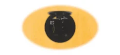 Kramer RTBUS-21 - Boîtier de table Multi-connexion rond avec couvercle à charnière pneumatique, noir, découpe de 110 mm