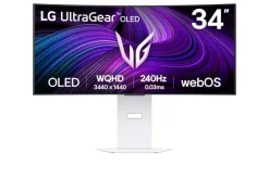 LG UltraGear™ 34GX90SA-W moniteur de jeu intelligent incurvé OLED 34 pouces avec 240 Hz, webOS et IA
