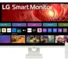 LG 32U850SA-W moniteur intelligent 4K 32 pouces avec webOS et webcam FHD intégrée
