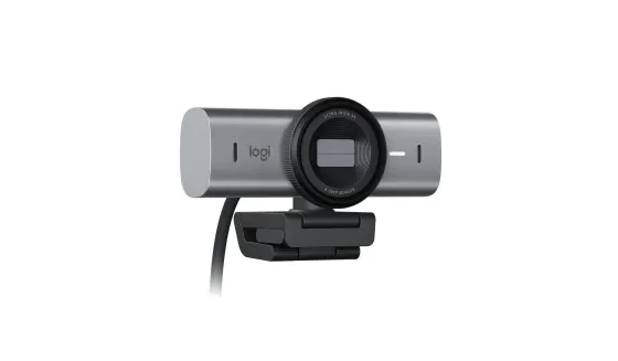 Logitech MX Brio Webcam UHD 4K avec amélioration de l'image par IA et deux microphones à formation de faisceaux pour la suppression du bruit