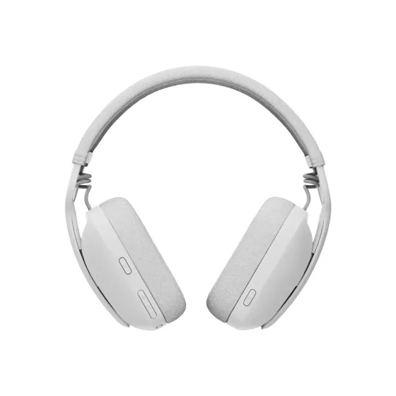 Logitech Zone Vibe Casque sans fil avec adaptateur USB-C via Bluetooth, circum-auriculaire - Certifié pour Microsoft Teams, gris-blanc