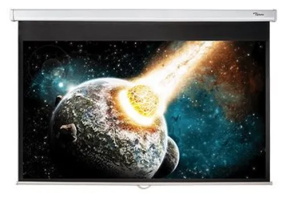Optoma DS-9084PMG+ Écran de projection enroulable, 186 x 104,5 16:9, blanc mat