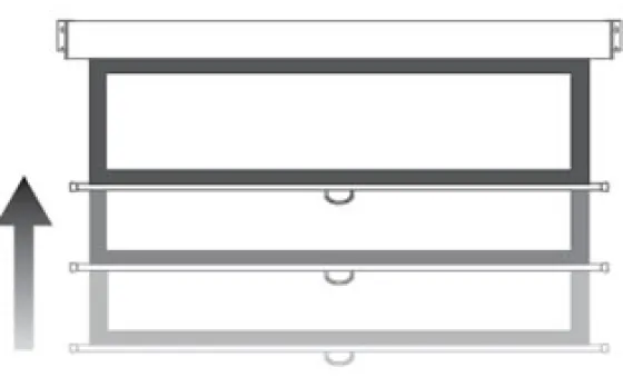 Optoma DS-9084PMG+ Écran de projection enroulable, 186 x 104,5 16:9, blanc mat