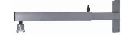 PeTa Support mural standard, longueur variable de 70 à 130 cm avec boule en acier