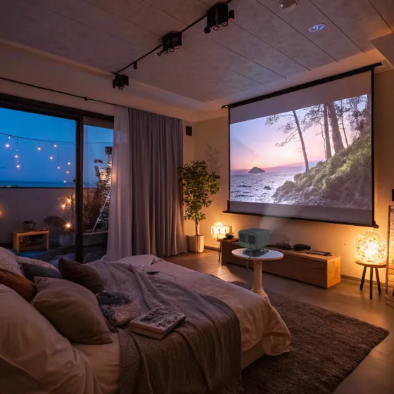 Philips NeoPix 450 Smart Vidéoprojecteur LED compact Full HD avec support pivotant à 180 degrés et appareil de diffusion en continu Google TV