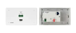 Platine murale Kramer WP-789R/EU-80/86(W) récepteur HDBaseT HDMI 4K60 4:2:0 , RS–232 & IR POE 2–Gangs