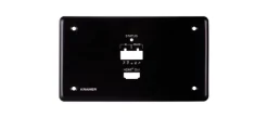 Platine murale récepteur HDBT Kramer WP-789R/EU-PANEL-SET-80/86(B) avec RS-232 et retransmission IR, absorption de tension PoE