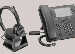 Poly Savi 7220 Office - Micro-casque stéréo sans fil (avec socle de chargement DECT)