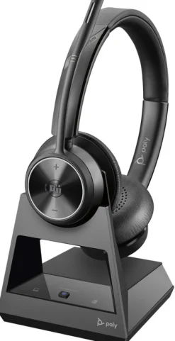 Poly Savi 7320 Office - Micro-casque stéréo sans fil certifié pour Microsoft Teams (avec socle de chargement DECT)