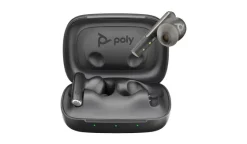 Poly Voyager Free 60 - Écouteurs USB-C certifié pour Microsoft Teams avec étui de chargement, noir