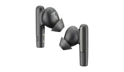 Poly Voyager Free 60+ Écouteurs USB-C avec boîtier de recharge à écran tactile pour Microsoft Teams, noir