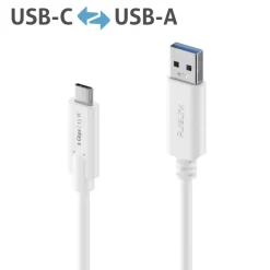 Purelink IS2600-010 Câble USB-C vers USB-A 1 m, blanc