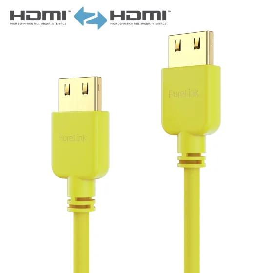 Purelink PI0504-005 Câble HDMI SuperThin 0,5 m, jaune