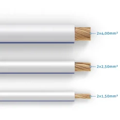 PureLink SE-SP021-100 Câble d'enceinte OFC 2x4,00mm² (0,10mm), 100 m, blanc
