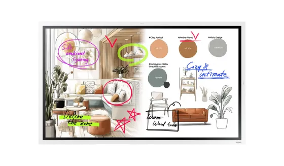Samsung Flip WM65FX Écran tactile interactif 4K de 65 pouces pour une collaboration efficace