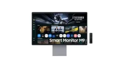 Samsung M90SF Écran QD-OLED 4K intelligent de 32 pouces avec IA, Wi-Fi, Bluetooth et caméra 4K intégrée
