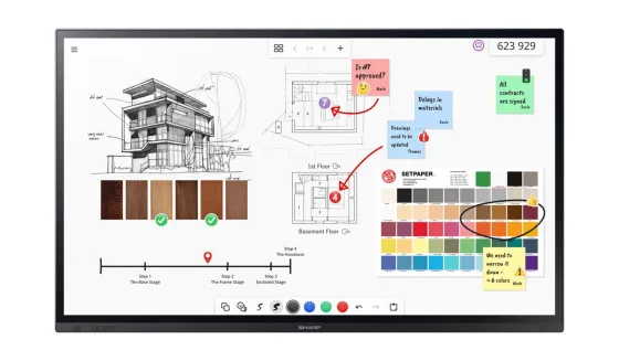 Sharp PN-LA862 Écran interactif Big Pad de 86 pouces pour les environnements de conférence professionnels