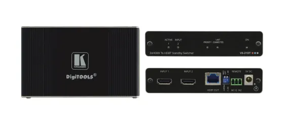 Sélecteur automatique Kramer VS-21DT HDMI 4K60 4:2:0 HDCP 2.2 2x1 sur HDBaseT