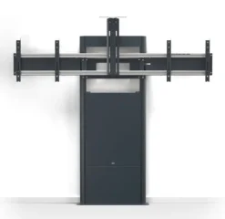 SMS New Presence Wall/Floor VC Motorized - Support mural au sol réglable en hauteur par moteur avec support pour caméra - max 2x75" | max.VESA 1000x600 | charge admissible 120kg | gris foncé
