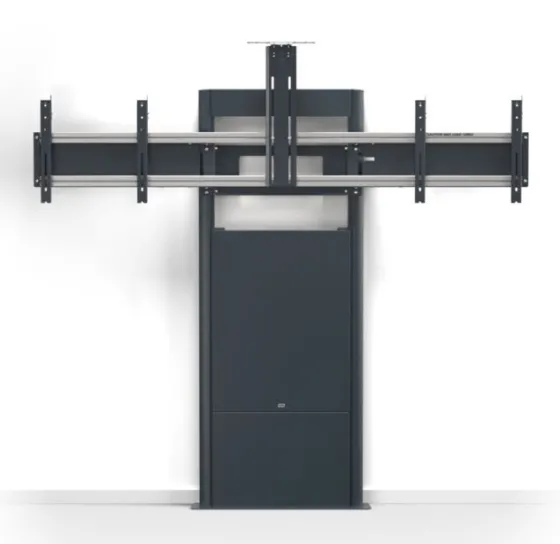 SMS New Presence Wall/Floor VC - Support mural fixe au sol avec support pour caméra - max 2x75" | max.VESA 1000x600 | charge admissible 120kg | gris foncé