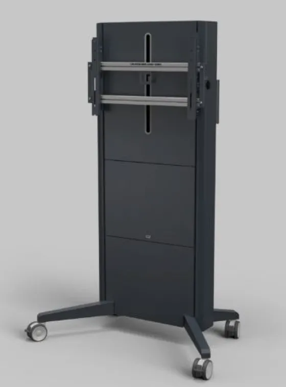 SMS Presence Mobile - Chariot à hauteur réglable par moteur - Mise à jour 2021 - jusqu'à 98" | max. VESA 600x400 | Charge max. 150kg | gris foncé